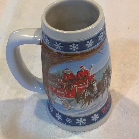anheuser Busch Holiday Vintage Budweiser Holiday Stein Lighting The